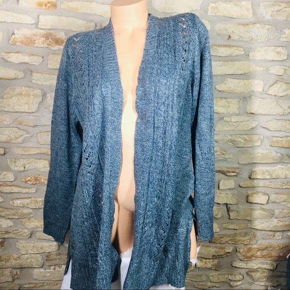 Karen Scott Plus Size Pointelle Duster Cardigan - Picture 2 of 7